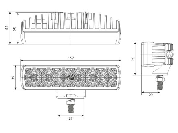 LED TYÖVALO BULLPRO SPECTRUM SLIM 12W 2500lm 5000K 9-32V - Image 2