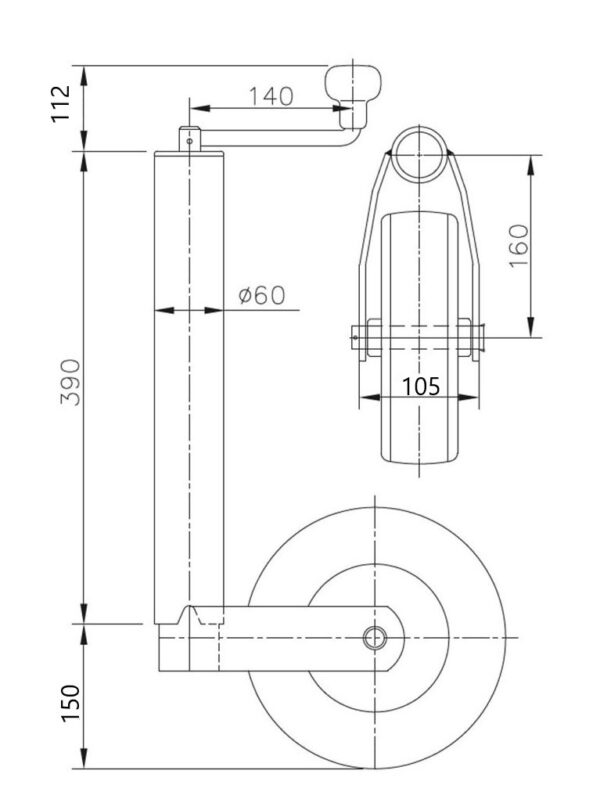 NOKKAPYÖRÄ 500KG PELTIVANNE WW - Image 3