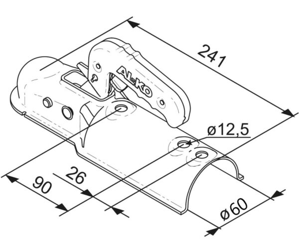 KUULAKYTKIN 750KG Ø60MM AL-KO - Image 4