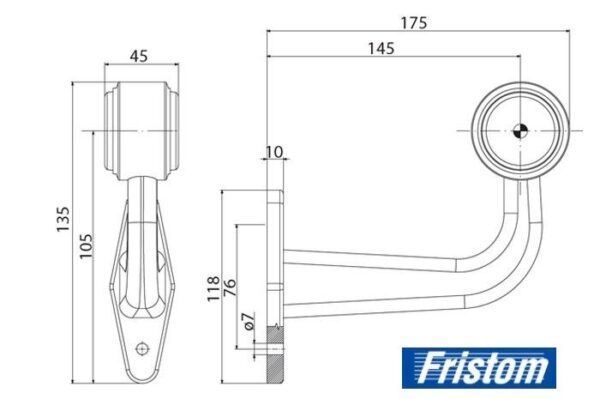 LED ÄÄRIVALO PUNAINEN/VALKOINEN 12-36V L-VARSI - Image 4