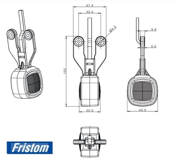 LED ÄÄRIVALO PUNAINEN/VALKOINEN 12-36V V-KIINNIKE - Image 5