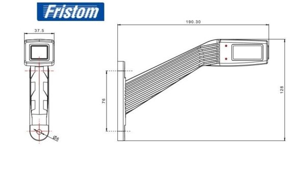 LED ÄÄRIVALO PUNAINEN/VALKOINEN+SIVUVALO OIKEA 12-36V VIISTOVARSI - Image 6