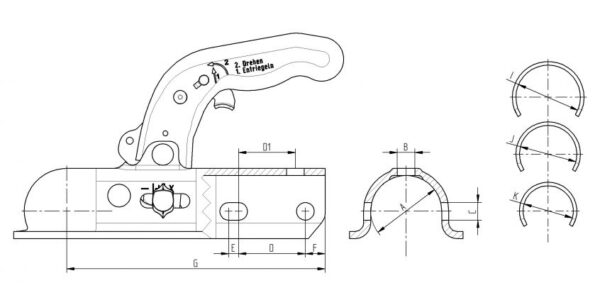 KUULAKYTKIN 3000KG Ø35-50 K30U KNOTT - Image 4