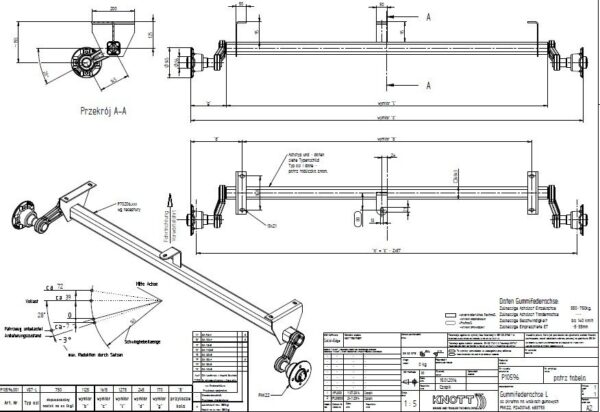JARRUTON AKSELI 750KG KNOTT VG7-L B=1125 C=1615 100X4 - Image 2