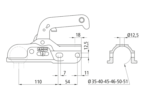 KUULAKYTKIN 3000KG Ø35-50 WW - Image 2